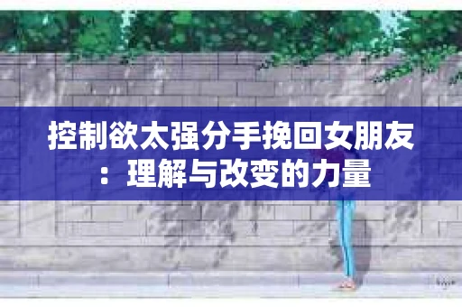 控制欲太强分手挽回女朋友：理解与改变的力量