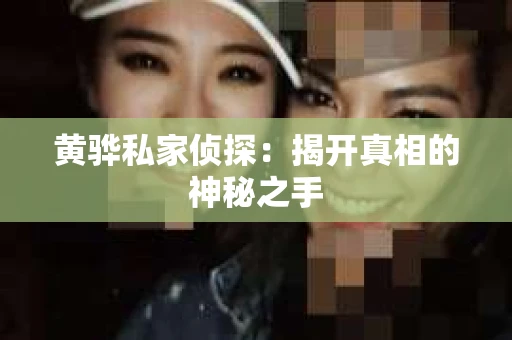 黄骅私家侦探：揭开真相的神秘之手