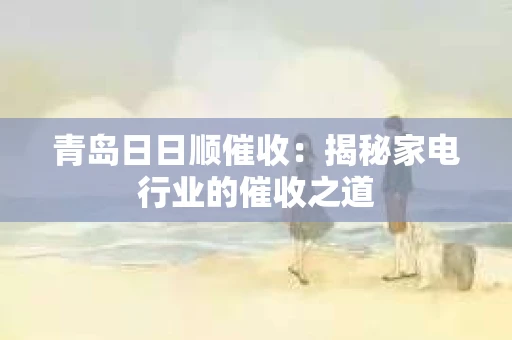 青岛日日顺催收：揭秘家电行业的催收之道