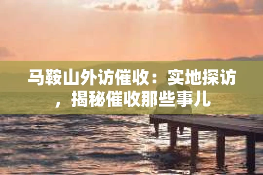 马鞍山外访催收：实地探访，揭秘催收那些事儿
