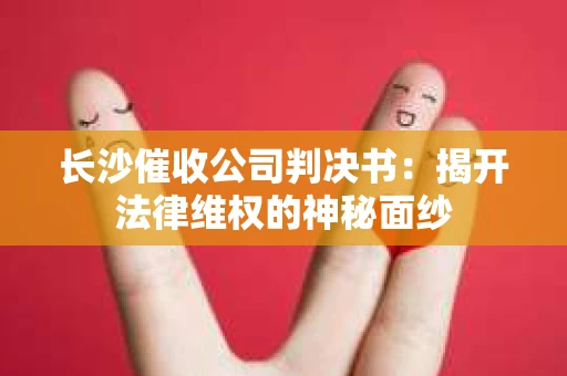 长沙催收公司判决书：揭开法律维权的神秘面纱