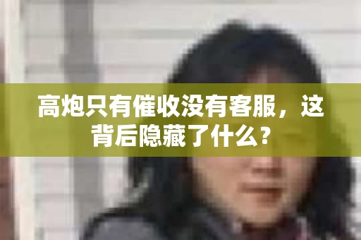 高炮只有催收没有客服，这背后隐藏了什么？