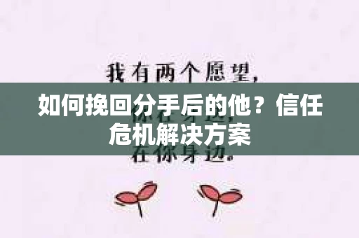 如何挽回分手后的他?信任危机解决方案 如何挽回分手后的他?信任危机解决方案