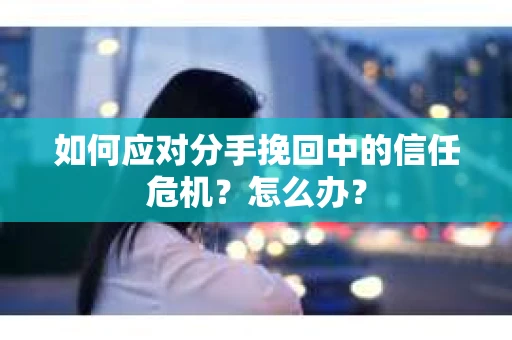 如何应对分手挽回中的信任危机？怎么办？